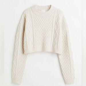 H&M Cable Knit Cropped Sweater XS